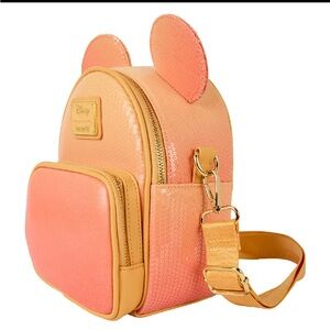 Loungefly Mickey Mouse Glitter Sequin Convertible Mini Backpack/Convertible